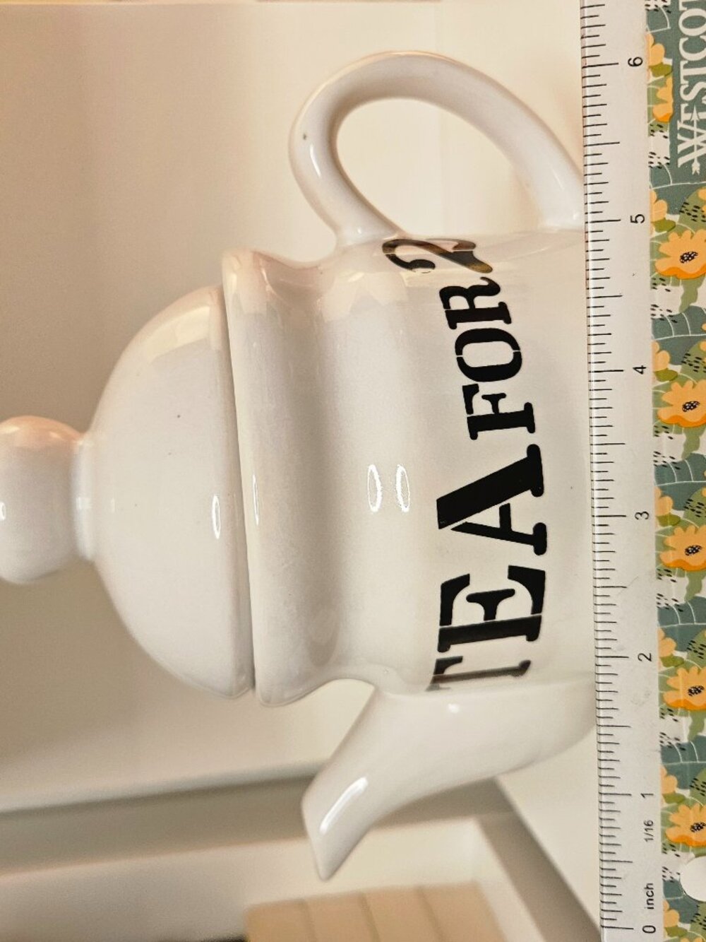 EP Excellent Porcelain "Tea for 2" Ceramic White Teapot - Picture 7 of 9